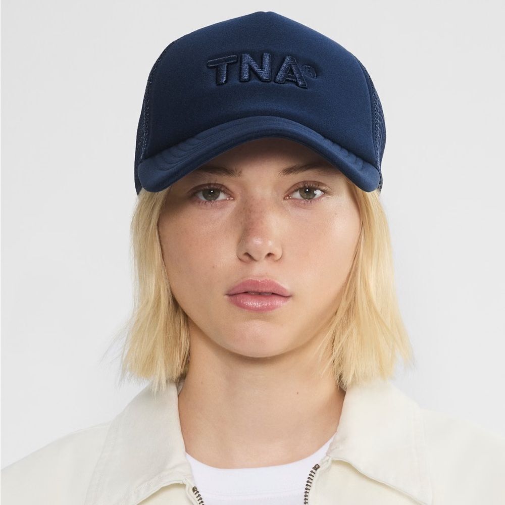 TNA Aritzia Freeway Navy Blue Trucker Hat